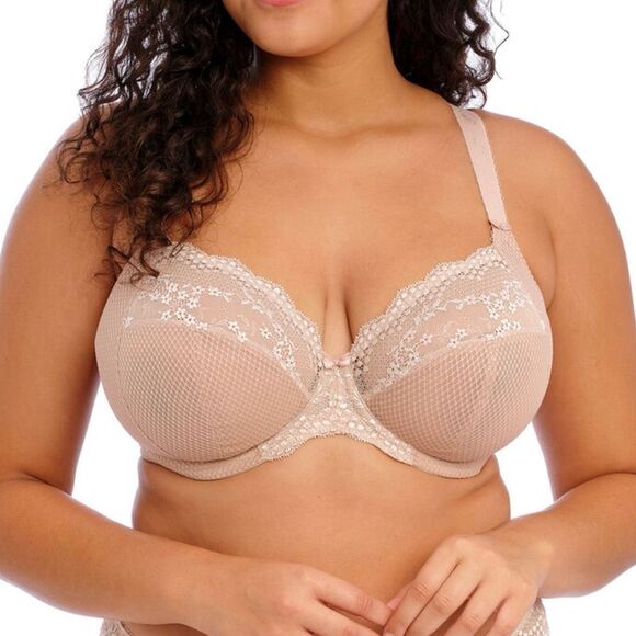 NEW Elomi Charley Stretch Plunge lace Bra Size 36DDD fawn nude - Picture 1 of 11
